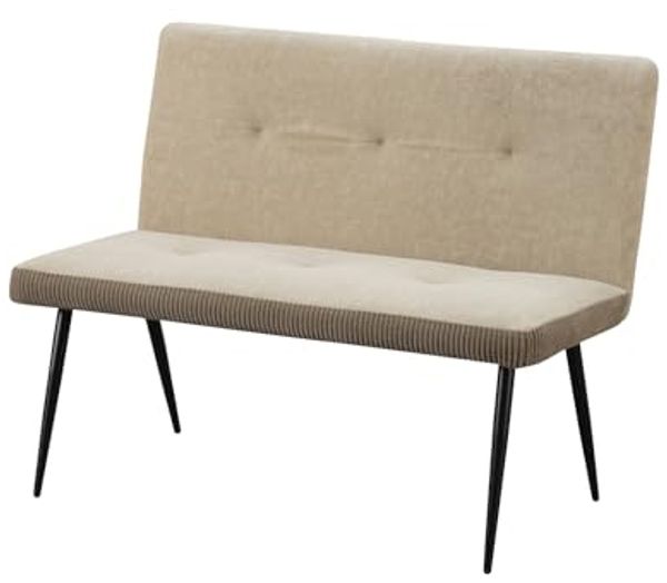 HTI-Living Polsterbank 2-Sitzer Bank Taupe Joschka (Stück, 1-St, 1 Sitzbank), Sitzbank Küchenbank