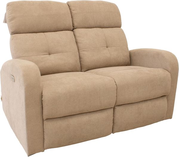 GARDENIA Elektrisches Sofa mit Verstellbarer Rückenlehne, Basis: Metall, Taupe, 130 x 77 x 104 cm