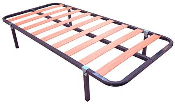 DUÉRMETE ONLINE - Lattenrost Basic Struktur 30x30 mm mit Beinen, Stahlrohr 30x30 mm, Epoxidfarbe Grau, 90x190