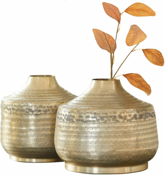 Mirabeau Tischvase Vase 2er Set Élodine silber