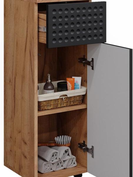 Vicco 'Irma' Midischrank, Holz, Anthrazit Gepunktet, 81 x 30 x 30 cm Bild 6