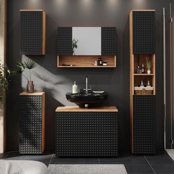 Vicco 'Irma' Midischrank, Holz, Anthrazit Gepunktet, 81 x 30 x 30 cm Bild 2