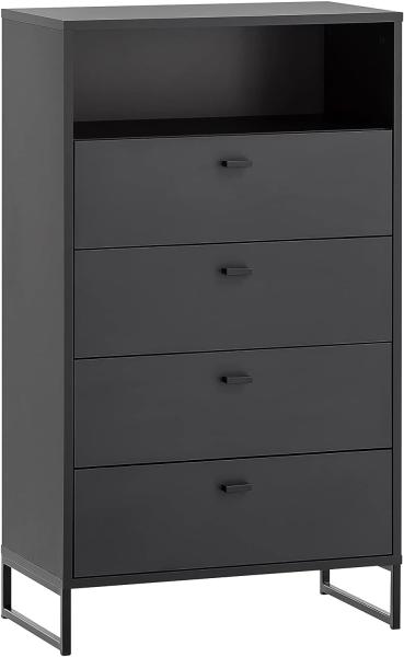 SCHILDMEYER Highboard Sideboard Schrank Kommode Janne 600 4SK schwarzmatt