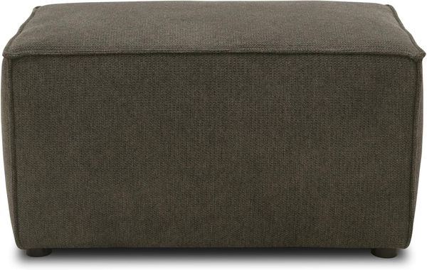 Domo. Collection Hocker Portland, Polsterhocker, Microfaser, Einzelhocker, Beistellhocker, 80x60 43 cm in schlamm
