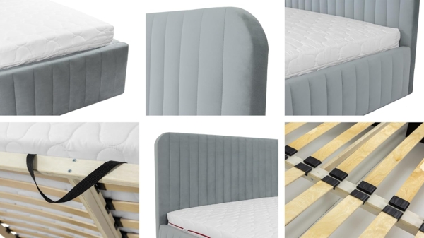 mirjan24 Polsterbett mit Bettkasten Cizron, Doppelbett , orange, 180x200 cm Bild 7