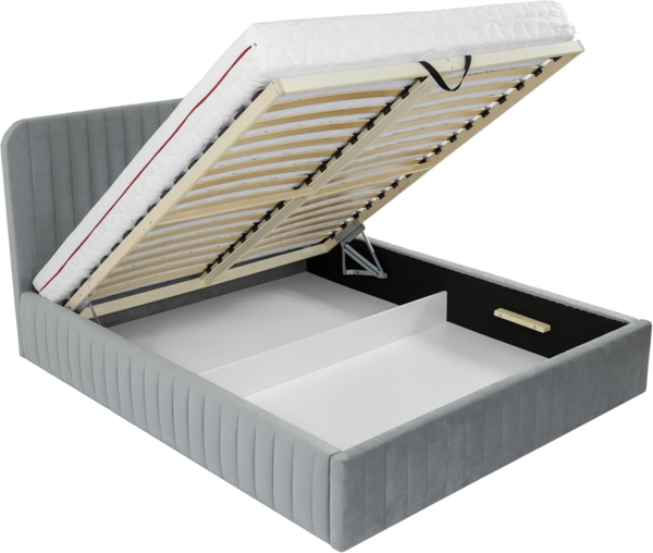 mirjan24 Polsterbett mit Bettkasten Cizron, Doppelbett , orange, 180x200 cm Bild 5