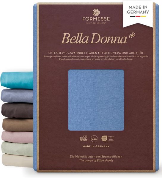 Formesse Bella Donna Topper Spannbetttuch La Piccola|180x200 cm| jeansblau