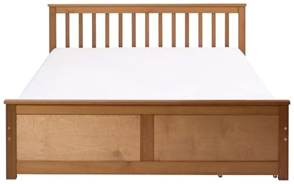 Bett mit 2 Schubladen Kiefernholz OLENDON 160x200 cm Braun Bild 5