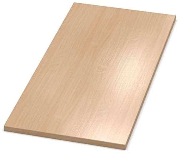 Dekor Spanplatte 19mm Tischplatte Buche mit ABS Kante Umleimer - Größe 60 x 70 cm - Höhe 1,9 cm - Farbe Buche Hell