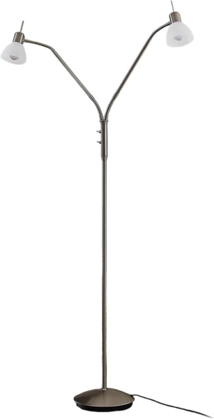 Lindby Stehlampe Gwendolin, Metall, Alu IP20, 2x10 W LED