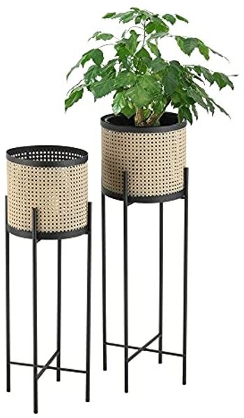Blumenständer Colfontaine 2er Set Schwarz Sandfarben en. casa