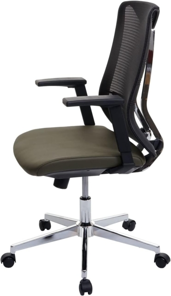 Bürostuhl HWC-J53, Drehstuhl Schreibtischstuhl, ergonomisch Kunstleder ~ olivgrün Bild 5
