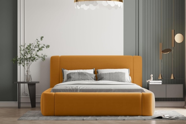 Polsterbett OLAF 120x200 mit Matratze, Bettkasten und Lattenrost. Farbe: VELUTTO 8 Bild 1