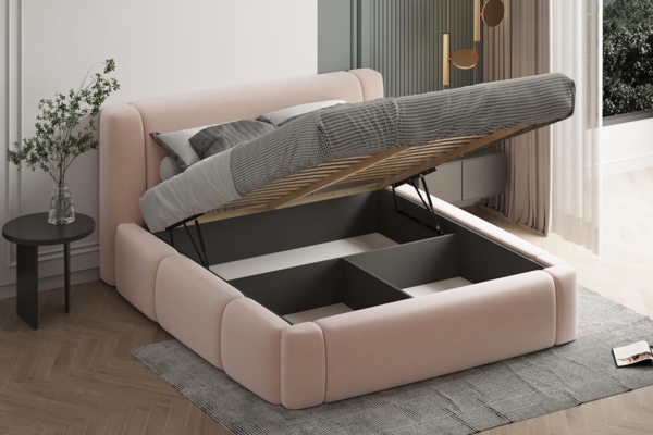 Polsterbett OLAF 120x200 mit Matratze, Bettkasten und Lattenrost. Farbe: VELUTTO 8 Bild 3