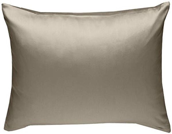 Bettwaesche-mit-Stil Mako-Satin / Baumwollsatin Bettwäsche uni / einfarbig braun Kissenbezug 70x90 cm