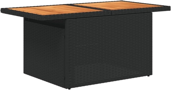 vidaXL 6-tlg. Garten-Sofagarnitur mit Kissen Schwarz Poly Rattan 3273071 Bild 8