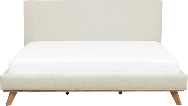 Polsterbett Leinenoptik beige Lattenrost 180x200 cm TALENCE Bild 5