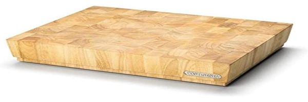 Continenta | Hackblock, Gummibaumholz natur