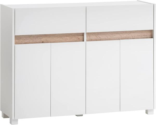 SCHILDMEYER Kommode Sideboard Beistellschrank Schrank Cosmo 1120 weiß perl