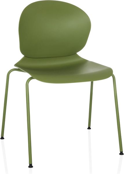 hjh OFFICE 4-Fußstuhl Vierfußstuhl T36 VI Kunststoff, Besucherstuhl Kunststoffstuhl stapelbar, ergonomische Rückenlehne