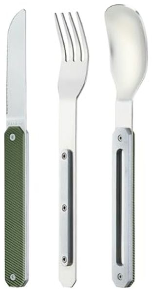Akinod Aluminium Khaki Besteck-Set 3-tlg.