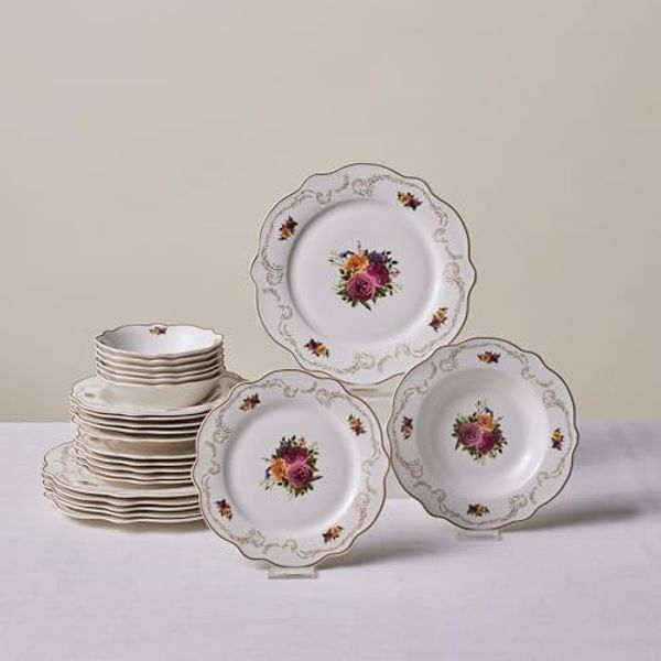 Karaca Geschirr-Set Antique Porzellan 24-teiliges Geschirrset für 6 Personen