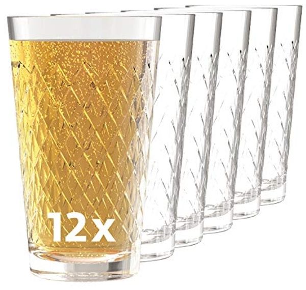 SAHM Gläser-Set Apfelweingläser 300ml 12 Stück, Sensorik Glas, 100% recycelbar