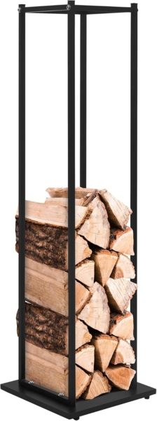 ML-DESIGN Kaminholzregal Indoor Feuerholzregal Kaminholzsäule für Brennholz Kaminholzlager, BxTxH:33x33x115 cm, Brennholz Säule zum Lagern für Kantholz aus pulverbeschichtetem Stahl