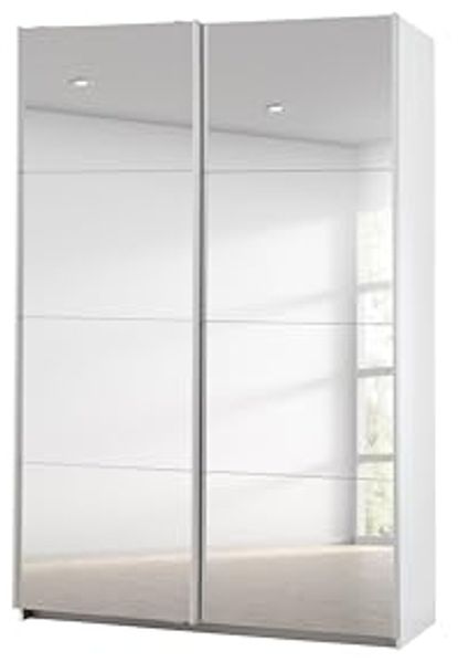 rauch möbelwerke gmbh Caracas Schwebetürenschrank, Holzwerkstoff, Weiß, 136 x 210 x 62