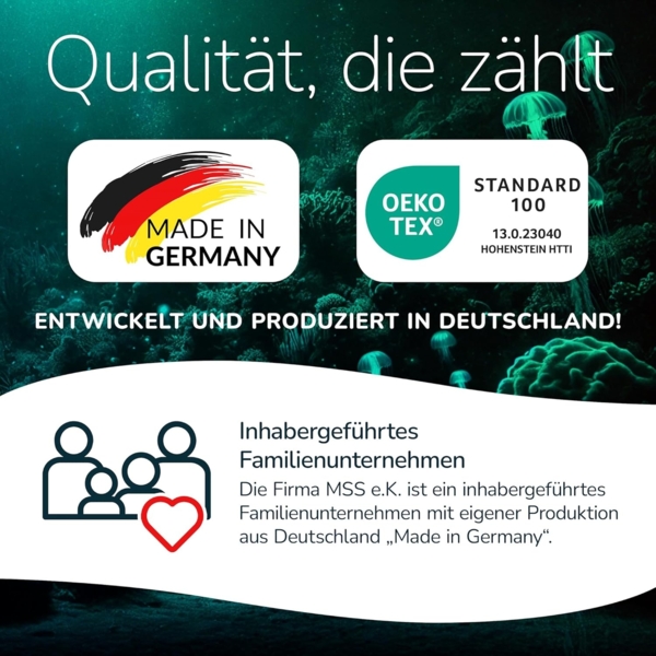 MSS e. K. Aqua Deluxe - 7 Zonen Wellness Kaltschaummatratze - 200 x 200 x 16 cm (Kernhöhe 14 cm) - Härtegrad H4 & H5 - Matratze Wendematratze Kaltschaum Oeko-TEX Bild 6