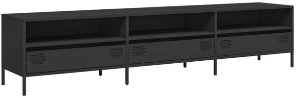 TV-Schrank Schwarz 202x39x43,5 cm Kaltgewalzter Stahl 851346