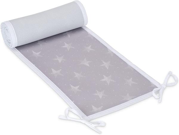 FabiMax 4490 'BOXSPRING' Beistellbett weiß, inkl. Matratze 'COMFORT' und Nestchen 'Sterne' weiß auf grau Bild 2