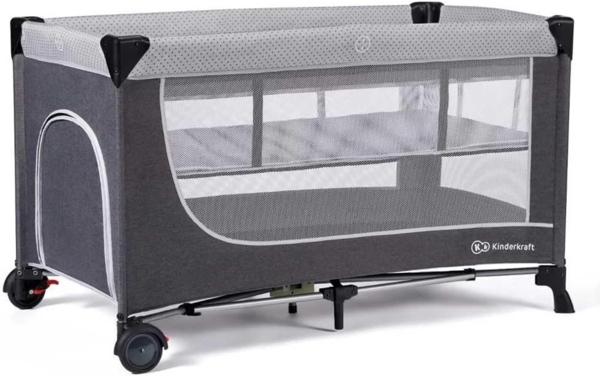 KINDERKRAFT travel cot LEODY grey KCLEOD00GRY0000