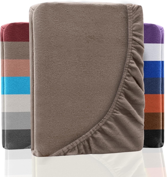 NatureMark Spannbettlaken Winter Thermo Fleece Spannbettlaken, 80% Baumwolle und 20% Polyester, Gummizug: rundum, (1 Stück), 140 x 200 cm bis 160 x 200 cm - Sand