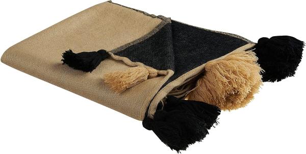 Beliani 'Thumki' Kuscheldecke, Acryl beige, 130 x 170 cm
