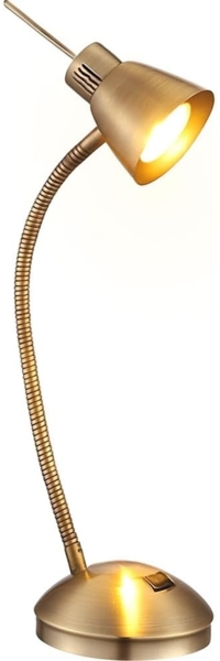 LED Tischleuchte, Metall altmessing, flexibel, H 44 cm Bild 1