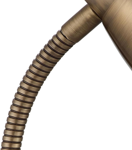 LED Tischleuchte, Metall altmessing, flexibel, H 44 cm Bild 7