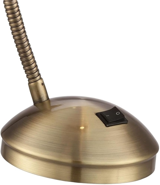 LED Tischleuchte, Metall altmessing, flexibel, H 44 cm Bild 6