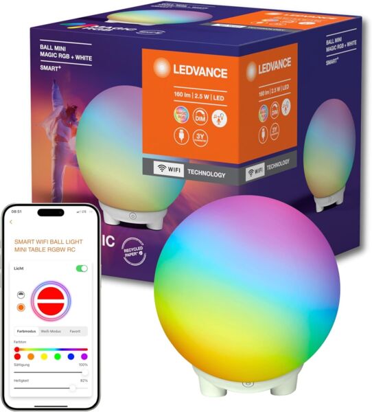 LEDVANCE Smart+ WLAN Ball Magic Mini RGBW USB