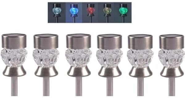 Solarleuchten Farbwechsler 6er-Set Solarlampen Gartenlampe Solarleuchte