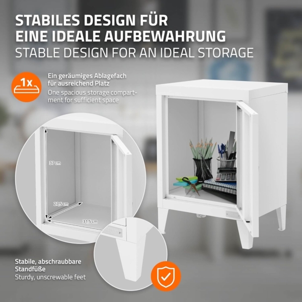 ML-DESIGN Aktenschrank Metallschrank mit Schubladen freistehender Aufbewahrungsschrank (1-St) Büroschrank 40x30x57,5 cm Stahlschrank Mehrzweckschrank Lagerschrank Bild 3