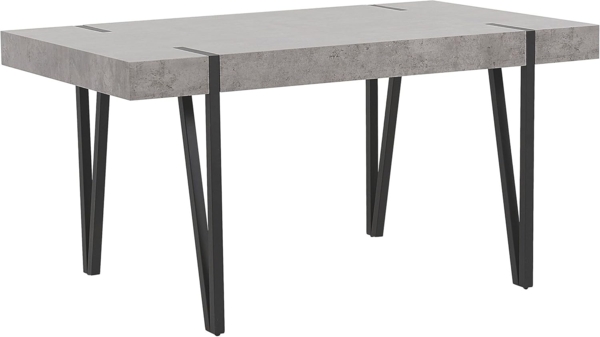 Esstisch Betonoptik / schwarz 150x90 cm ADENA