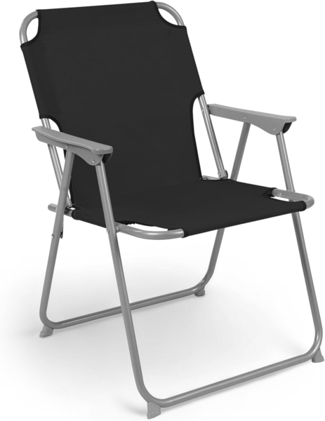 Spetebo Campingstuhl Campingstuhl Oxford - schwarz (einteilig, 1 St), Garten Camping Picknick Stuhl