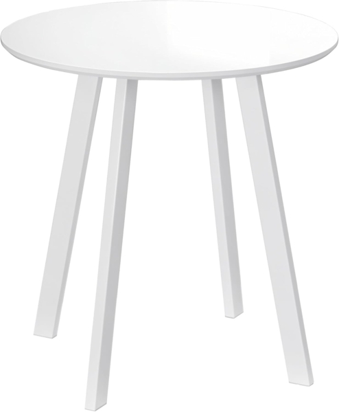 HOMCOM Esstisch Runder Küchentisch für 2 Personen (Rundtisch, 1-St, Esszimmertisch), Weiß Ø72 x 75cm