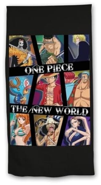 One Piece Anime Strandtuch One Piece Monkey D Ruffy and Crew Mikrofaser Badetuch 70x140 cm