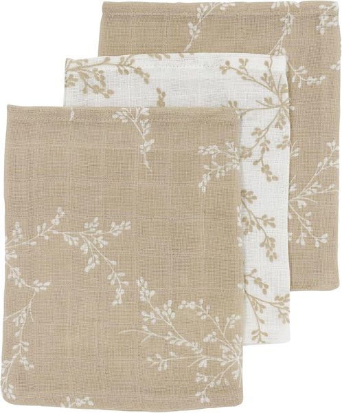 Meyco Branches Waschhandschuhe Sand 3 Stück Beige