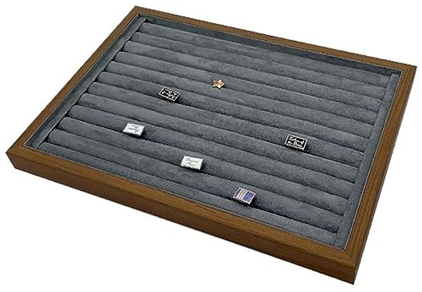 mixed24 Schmuckkasten Ringaufbewahrung Ringlade Ringbox Ringhalter Ohrringe Ohrstecker, Wildlederimitat