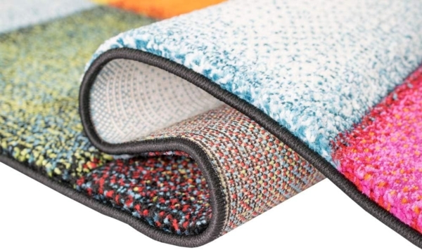 Carpetia Teppich Teppich modern Teppich Wohnzimmer Karo bunt gelb rot blau grün, rechteckig, Höhe: 13 mm Bild 6