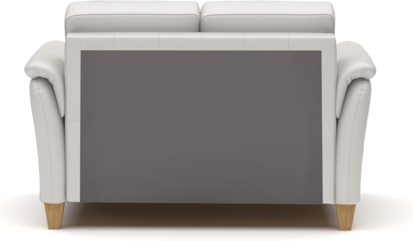 CAVADORE Leder 2er-Sofa Palera / Landhaus-Couch mit Federkern, Kopfstütze + massiven Holzfüßen / 149 x 89 x 89 / Leder Weiß Bild 5