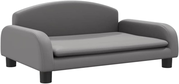 vidaXL Kindersofa Grau 70x45x30 cm Kunstleder 3196366
